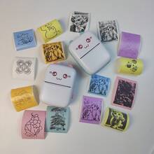 迷你印表機,便攜式無墨熱感貼紙印表機,附 9 捲列印紙,200Dpi,USB 充電,適用於學習筆記、照片、剪貼簿、DIY、居家辦公 - 彩色 - 查看 11
