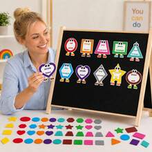 hoojojo 70pcs Felt Card Set, For Color And Shape Recognition, Matching Games, Children's Interactive Toys, Decorative Felt Cards, Classroom Games, Parent-Child Activities, Back To School Essentials, Suitable For Home, Classroom And Large Gatherings - Multicolor - View 11