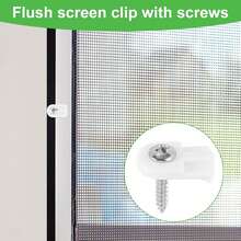 20-Pack Window Screen Retainer Clips (Screws Included) - L 5766 Replacement Parts | Flush-Mount Screen Clips For Securing Window Screens And Storm Door Panels | DIY Screen Fasteners & Mounting Hardware - A - View 8