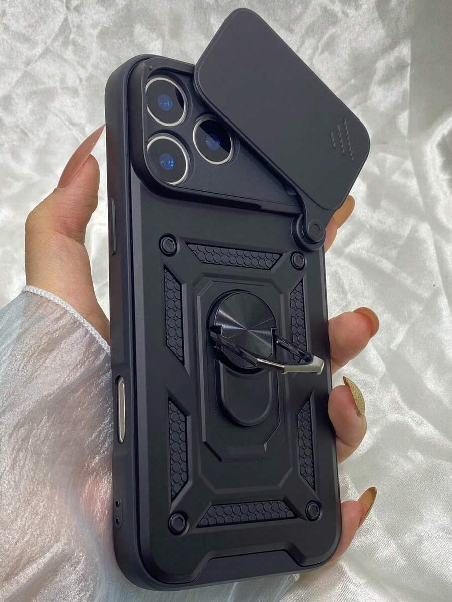 A Stylish Phone Case. Does Not Include A Lanyard Or Stand. Shockproof. Protective Phone Case For IPhone 17 Professional Max For IPhone 16 15 14 13 12 11 Professional Max Plus 17 Air Military Grade Bumper Ring Cover Slide Camera Lens Protector Armor Case Coque Cases For Moto Razr 40 50 Ultra For Galaxy Z Flip 3 4 5 67 For Galaxy Z Fold 3 4 5 67 - 黑色 - 查看 1
