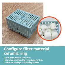 Media Filter Akuarium, Kotak Pemurnian Air Akuarium, Kotak Filter Tangki Ikan, Bahan Filter Akuarium, Filtrasi Cincin Keramik, Meningkatkan Kualitas Air, Cocok Untuk Filtrasi Tangki Ikan dan Tangki Kura-kura - View 8