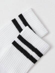 1/3/5/6/10 Paar schwarz-weiß gestreifte Herren-Wadenwärmer-Set, Geschenk für Freund, Herren-Geschenk - Verschiedenfarbig - Übersicht 3
