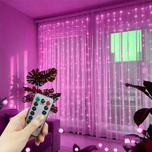 LED Curtain String Lights, Fairy Lights, Christmas Decoration, USB Remote Control, Wedding Party Holiday Decor, Suitable For Home Bedroom, Outdoor Garden, Pathway, Yard, Patio Lighting - USB Curtain Light String - View 21
