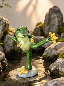3-Piece Resin Yoga Frog Decorative Set, Home Decor, Holiday Gift, A Present For Frog Lovers, Seasonal Home Decoration, Office Desktop Decoration, Outdoor Garden Decoration. - New Model - View 11