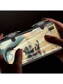 1 Pair Phone Game Controller Triggers/COD Mobile Game Accessories, Finger Triggers For Precise Shooting And Aiming, 4-Finger Operation Smartphone Game Controller, Smooth Responsive Gaming Experience, Compatible With IOS/Android Phones - Multicolor - View 5