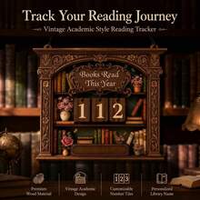 Cross-Border Hot Seller: Wooden Library Book Counter, Wooden Home Decor, American Vintage Ornament, Book Reading Counter, Reading Tracker Sign, Annual Wooden Book Reading Record, Day Counter, Decorative Item - Roman Column Counter - View 3