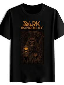 Camiseta de algodón 100% con estampado, nueva colección 2026: cómoda y fácil de usar, ideal para todas las personas. - Negro - Ver 1