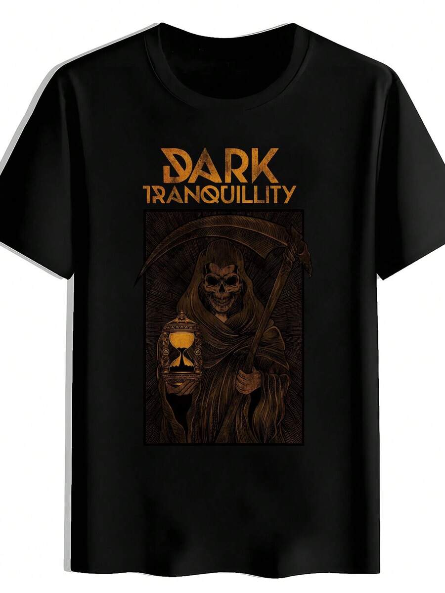 Camiseta de algodón 100% con estampado, nueva colección 2026: cómoda y fácil de usar, ideal para todas las personas. - Negro - Ver 1