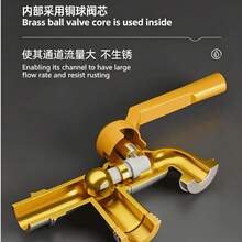 Outdoor Garden Faucet Anti-Freeze Extended Outdoor Water Tap Dual Outlet Dual Spout Quick Open Faucet For Garden Watering - Multicolor - View 5