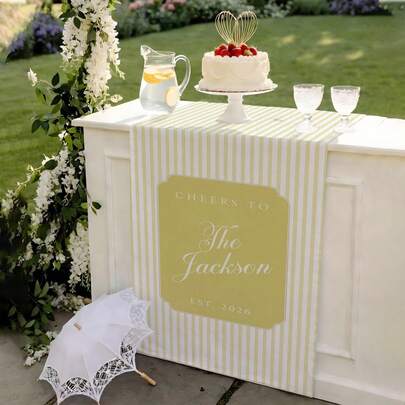 1pc Custom Wedding Welcome Sign, Fabric Bar Menu Sign, Wedding Bar Banner,Birthday Anniversary Custom Bar, Wedding Reception Decor