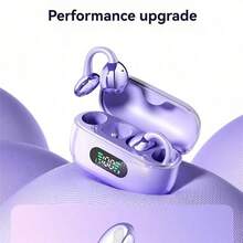 Écouteurs à oreille ouverte à la mode, polyvalents pour toutes les tenues, confortables et sans pression pour un port prolongé, vous permettent de profiter de la musique tout en percevant votre environnement, supportent la charge rapide et une longue autonomie de batterie, idéaux pour les trajets quotidiens et les activités de plein air - Voir 2
