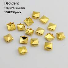 100 remaches de 10 mm, adecuados para ropa, manualidades, remaches metálicos estilo punk, se pueden usar para chaquetas de cuero, bolsos, collares para perros, etc. - multicolor - Ver 12