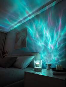 Lampu Proyeksi LED Riak Air RGB 16 Warna dengan Kontrol Jarak Jauh & Saklar Sentuh, Lampu Malam Kubus Kristal yang Dapat Diredupkan Bertenaga USB untuk Kamar Tidur, Dekorasi Ruangan, Pesta, Bar, Restoran & Pencahayaan Suasana Rumah - cahaya polikromatik - View 10