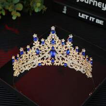 1 buah Mahkota Paduan Logam Bergaya Barok Vintage dengan Hiasan Berlian Imitasi Bentuk Tetesan Air, Cocok untuk Pernikahan, Ulang Tahun, dan Pesta Liburan Wanita - Berwarna merah muda - View 17