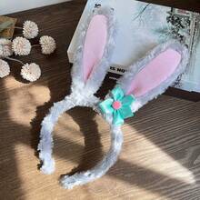 Disney 1pc Cute Plush Ear Headband, Japanese Style Purple Rabbit Headband, Suitable For Face Washing, Makeup, Daily Wear - View 6