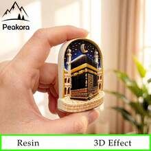 樹脂 3D 冰箱磁鐵－伊斯蘭麥加紀念裝飾冰箱磁鐵，居家廚房裝飾，齋月、開齋節、宰牲節系列禮品 - 1PC - 查看 4