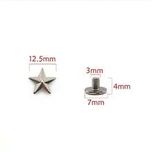 50/20sets Metal Star Rivets Studs: DIY LeatherCraft Accessories For Belt, Bag, Shoes, Cap, Clothes, And Scrapbooking - A - View 8