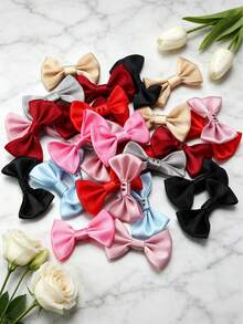 50PCS/30PCS Polyester Bows, Gift Box Decoration DIY Handmade Jewelry Making Accessories, Jewelry Hair Accessories, Clothing Doll Decoration, Garment Accessories - Satin Waistband Bow - View 11