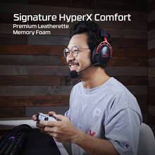 HyperX Headset Gaming Nirkabel Cloud Alpha untuk PC, Daya Tahan Baterai 300 Jam, Audio Spasial DTS X, Driver Dual-Chamber Memory Foam, Mikrofon Peredam Kebisingan, Bingkai Paduan Aluminium Tahan Lama - View 6