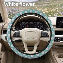 1pc Cute Flower Car Steering Wheel Cover, Fits 14.6-15in, Easy To Install Breathable, No Inner Ring Design For Sedan, SUV, Unisex, Car Interior Accessories - Multicolor - View 11