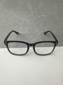 1pc/Men's And Women's Geometric Glasses, Minimalist Style, Clear Flat Lenses, Perfect For Back-To-School Season Or Everyday Wear - Multicolor - View 9