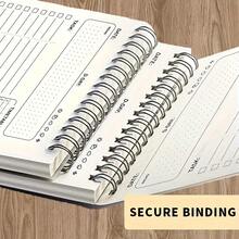 1pc A5 Daily Planner Notebook - 160 Pages, Office And School Supplies Schedule And Task Organizer - A5 - View 7