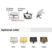 100 remaches de 10 mm, adecuados para ropa, manualidades, remaches metálicos estilo punk, se pueden usar para chaquetas de cuero, bolsos, collares para perros, etc. - multicolor - Ver 7