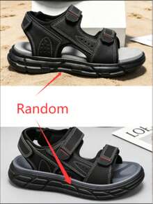 39-47 Plus Size Men's Summer Slippers, Outdoor Comfortable Casual Shoes, Lightweight Non-Slip Sandals, Durable Breathable Men's Sandals, Suitable For Outdoor & Daily Wear - Black 1109 - View 8