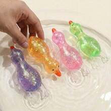 1pc Bright Color Slow Rebound Duck Shaped Squeeze Toy, Soft Touch, Can Be Freely Kneaded And Squeezed, Stress Relief Tool For Students And Office Workers To Relieve Anxiety, Also Suitable As Birthday Gift, Party Gift, Holiday Gift For Classmates And Friends - Multicolor - View 3