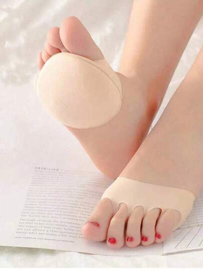 2 đôi miếng đệm ngón chân và ức bàn chân, lót nửa giày cao gót nữ, hấp thụ sốc, miếng đệm ngón chân dạng tất, miếng đệm massage ngón chân, phụ kiện giày