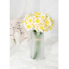 6/3/1 pieza Narcisos artificiales, Narcisos realistas blancos y amarillos, Adecuados para decoración de bodas, Decoración interior del hogar, Flores artificiales realistas para arreglos del hogar y bodas - Multicolor - Ver 5