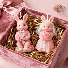 Wedding Rabbit Scented Candle Silicone Mold DIY Handmade Creative Wedding Gift Plaster Mold Decor - Wedding Bunny - View 2