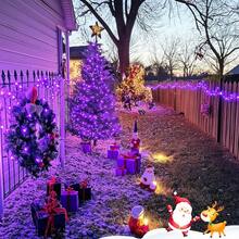 1 String Of 20/50/100/200 LED Solar Powered Lights, Outdoor Green Wire Solar Christmas Lights, 8 Flashing Modes, Suitable For Stage Lighting, Christmas Tree, Garden, Wedding Decor, Outdoor Camping, Halloween Decor, Suitable For Garden, - Solar String Lights - View 8
