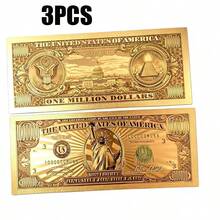 3/6/9PCS Commemorative Banknotes, Gold-Plated Material, Collectible, Collectible Toy, Birthday Gift, Gift, Holiday Gift, Perfect Gift, Toy - Multicolor - View 9