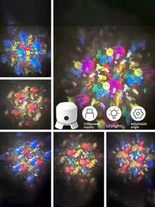 1pc 360° Rotating LED Starry Ocean Projection Night Light, Dynamic Projection Lamp, Rechargeable/USB Powered Adjustable Atmosphere Light, Suitable For Baby Room, Living Room And Game Room Decoration, Ocean Theme Projection (Battery Capacity 800mAh) - Ocean Projection Light - View 4