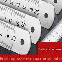 1/5pcs Multi-Size Metal Steel Ruler 15cm 20cm 30cm Thickened Aluminum Alloy Measuring Ruler Portable Precise Drawing Tool Suitable For Students School Office Woodworking DIY Random Style - True Color - View 1