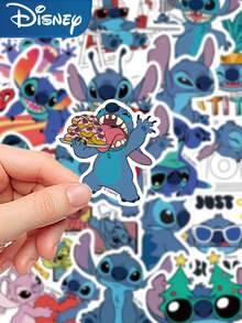 Disney 50pcs Stitch Stickers For Phone Case, Refrigerator, Planner, Diary, Guitar, Scrapbook, Planner, Suitcase, Helmet, Skateboard, Laptop - Stitch - View 3