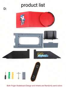 Set Taman Ramp Skateboard Mini, Aksesoris Perakitan Lintasan Half-Pipe, Perlengkapan Adegan Latihan Skateboard Profesional, Set Permainan Perakitan Olahraga Meja, Ornamen Dekorasi Rumah Natal, Hadiah Liburan Ulang Tahun yang Istimewa untuk Remaja dan Kolektor Dewasa - MultiWarna - View 8