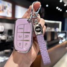 TPU 鑰匙遙控器保護套，適用於 Dodge Charger、Challenger、Grand Cherokee、Compass、Renegade、Patriot、Grand Commander、Chrysler 300，附鑰匙遙控器掛繩 - 彩色 - 查看 4
