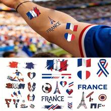 3pcs/Pack 2026 National Flag Temporary Tattoo Stickers, Waterproof Game Day Football Fan Makeup, Sports Party Decorations - Brown - View 22