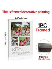 1pc Back To School Customized Poster, Personalized Teacher Photo Wall Art Gift, End Of School Year Thank You Card, Employee Commemorative Photo Album Customized Class Appreciation, Customizable Items, Class, Optional Frame - Multicolor - View 16