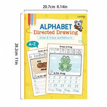 Lachilly Letter Directional Drawing Practice Book A-Z, Drawing, Tracing And Writing Worksheets, Preschool Handwriting Practice Workbook For Kids, 28 Pages - Multicolor - View 4