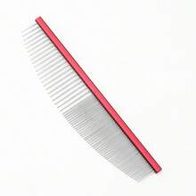 Pet Moon Comb Stainless Steel  Teeth Cat Dog Face Hair Grooming Comb For Details Care Small Pet Comb Round Tip - 粉色 - 查看 8
