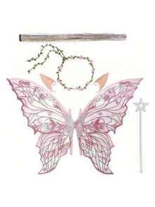 1 Set Kostum Peri Dewasa, Termasuk Mahkota Bunga, Bando Peri, Tongkat Sihir, Telinga Elf dan Sayap Kupu-kupu, Cocok untuk Cosplay, Pesta, Tersedia dalam 7 Warna, Halloween - MultiWarna - View 30