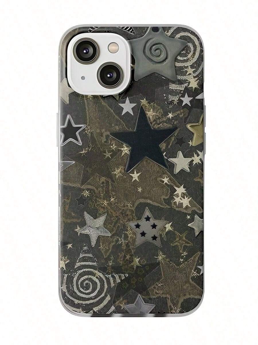 A Stylish Phone Case That Does Not Include A Lanyard Or Stand. This Whimsical 2-In-1 Retro Collage Phone Case Features An Aesthetic Star Design And Abstract Art Design. It Is Compatible With Samsung Galaxy S25/S25 Plus/S25 Ultra/S24/S24 Plus/S24 Ultra/S24 FE/S23/S23+/S23 Ultra/S22/S22+/S22 Ultra/S21/S21+/S21 Ultra/S20 Ultra/A71/A56/A55/A54/A53/A52/A34/A26/A15/A16/A14/A13/A06 And 17, 17 Air, 17 Pro, 16, 16 Plus, 16 Pro Max, 15 Plus, 15 Pro, 15 Pro Max, 14, 14 Plus, 14 Pro, 14 Pro Max, 13, And 13 Pro Max. - 多色 2 - 查看 1