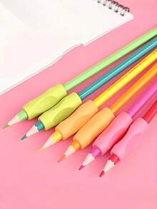 4/8pcs Ergonomic Pencil Grip Set - Colorful Writing Correction Tool, Soft Texture Design Improves Posture And Comfort, Pencil Grip, Perfect For Writing, Drawing, Office And School Supplies, Relieves Finger Fatigue, Multi-Color Mix Back To School - A - View 2