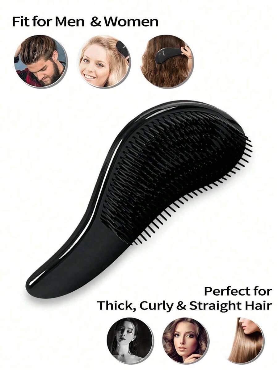1 Pieza Peine de Estilo de Cabello Suave Hecho de Plástico Duradero con Diseño de Arco, Desenreda el Cabello y Masajea el Cuero Cabelludo para Uso Tanto Húmedo como Seco. Accesorio Portátil Unisex Adecuado para Desplazamientos Diarios, Viajes y Estilo de Salón, un Regalo Ideal para Múltiples Festivales - Multicolor - View 1