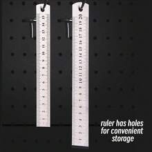 15-30cm Stainless Steel Metal Ruler, Precision Double-Sided Measuring Tool With Scale Markings, Durable Metal Steel Ruler, Suitable For Woodworking And Students, Accurate Measuring Instrument, Back To School - True Color - View 5
