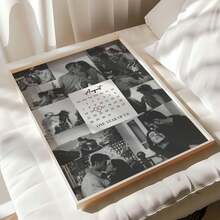 1pc Editable Photo Collage Calendar Template Customized Poster, Suitable As Friend Anniversary Celebration Gift Poster, Customized Wall Art, Photo Customization, Customizable Item, Room Decor, Gift For Friends And Couples, Optional Frame - Multicolor - View 9