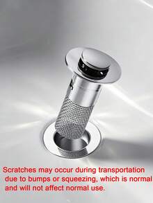 3/2/1 Pop-Up Drain Stopper, 304 Stainless Steel Hair Catcher, Anti-Clogging Drain Filter, Removable Basket, Universal Type, Suitable For Bathtub/Shower/Washbasin, Kitchen Accessories, Sink Filter, Bathroom Accessories, School Supplies, Home Decor - Multicolor - View 10